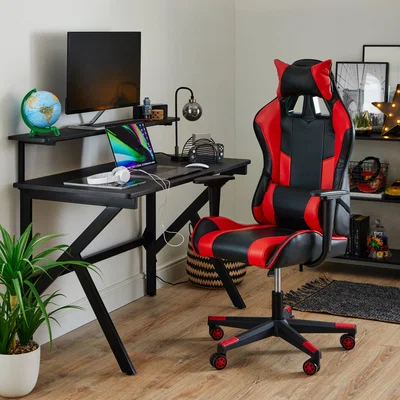 Dunelm Hades Gaming Chair Red