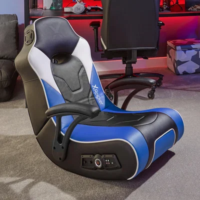 Dunelm X Rocker G Force Sport 2.1 Audio Floor Rocker Gaming Chair Blue