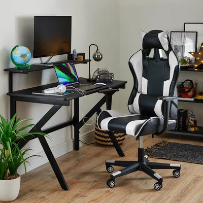 Dunelm Hades Gaming Chair White