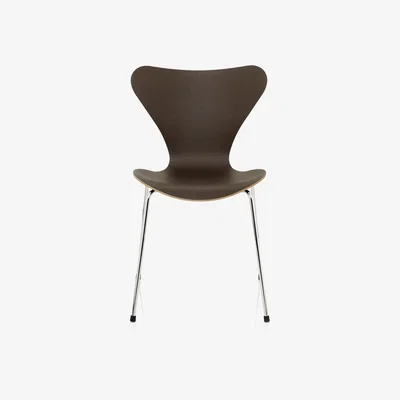 Heal's Fritz Hansen Series 7 Chair Dark Stained Oak Chrome Legs - Heal's UK Furniture