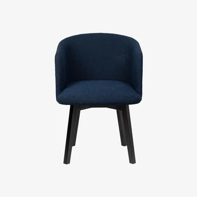 Heal's Heal's Edit Swivel Office Chair Copenhagen Blue Walnut Stain Leg - Heal's UK Furniture