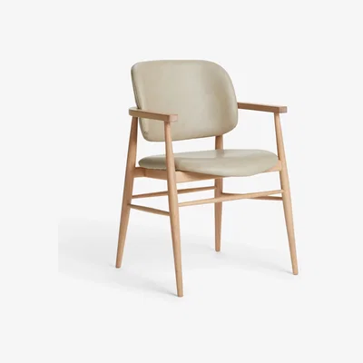 John Lewis John Lewis & Partners Frame Leather Office Chair, Natural/Oak