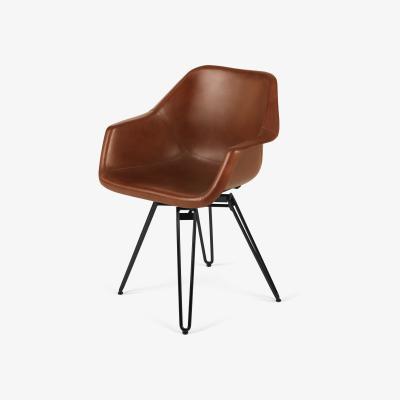 Made.com Hektor Tub Office Chair, Tan & Black