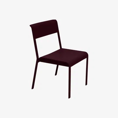 Made in Design Bellevie Stacking chair - / Metal by Fermob Red