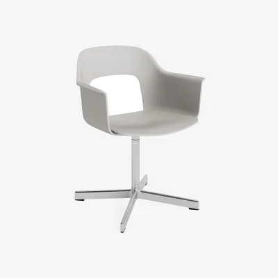 Nordic Nest HAY Layout Armchair 231 office chair Sky grey-polished aluminium 4 star swivel base