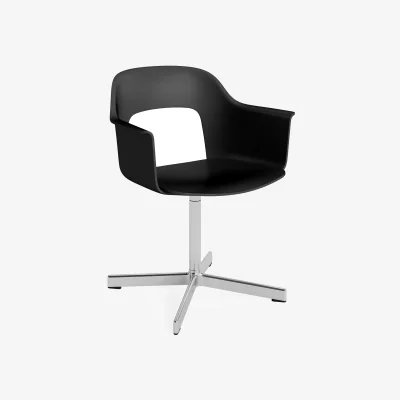 Nordic Nest HAY Layout Armchair 231 office chair Black-polished aluminium 4-star swivel base