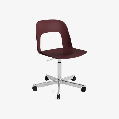 Nordic Nest HAY Layout Chair 141 chair Bordeaux-polished aluminum
