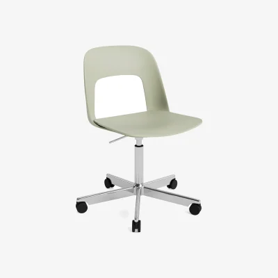 Nordic Nest HAY Layout Chair 141 chair Bottle green-polished aluminium