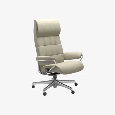 Downtown Stressless London Office Chair High Back (Steel Base)
