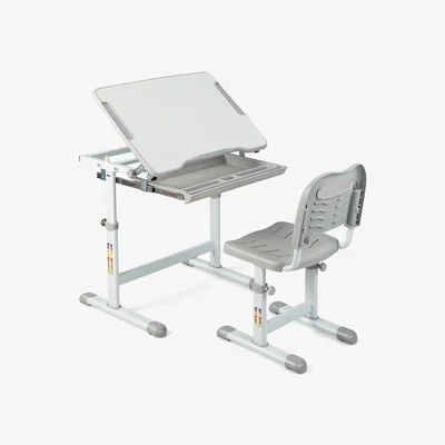 The Range Kids Desk Chair Set - Grey