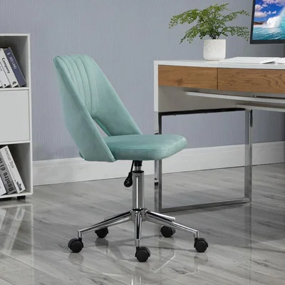 The Range Home Office Chair Scallop Shape Computer Desk Chair with Wheels - Green