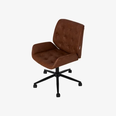 The Range Height-Adjustable Swivel Office Chair - Brown