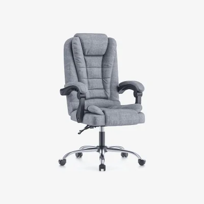 The Range Ergonomic High Back Executive Office Chair with Large Padded Seat - Light Grey