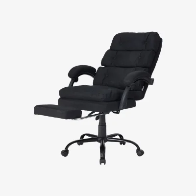 The Range Ergonomic High Back Office Chair with Footrest - Black