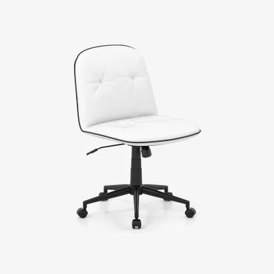 The Range Armless Home Office Desk Chair - White