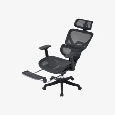 The Range Height Adjustable Swivel Office Chair with Castors - Black