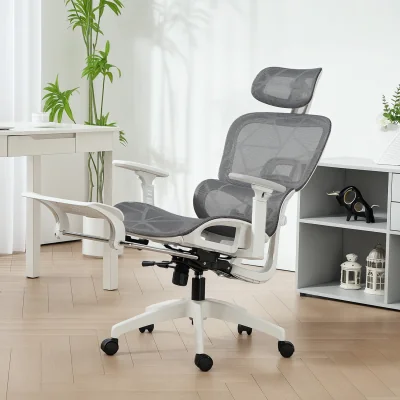 The Range HOMCOM Ergonomic Office Chair Swivel Computer Chair - Grey