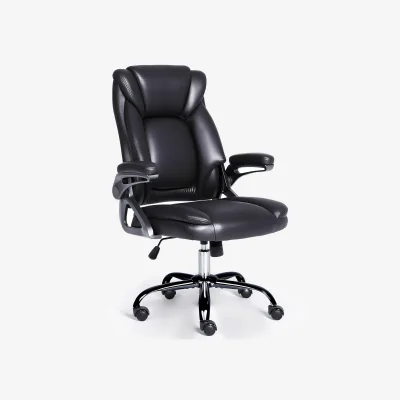 The Range Executive Office Chair with Flip-up Armrests - Balck