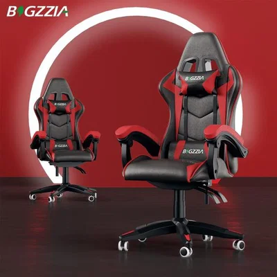 The Range Gaming Chair Gaming Desk Set - Black+Red