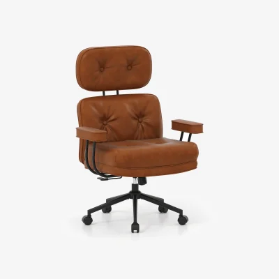 The Range Mid Century Modern Computer Desk Chair - Brown