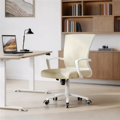 The Range Yaheetech Adjustable Swivel Office Chair Desk Chair - Beige