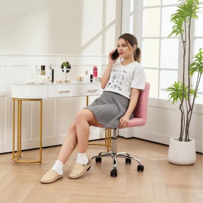 The Range HOMCOM Tufted Armless Office Chair with Adjustable Height - Pink
