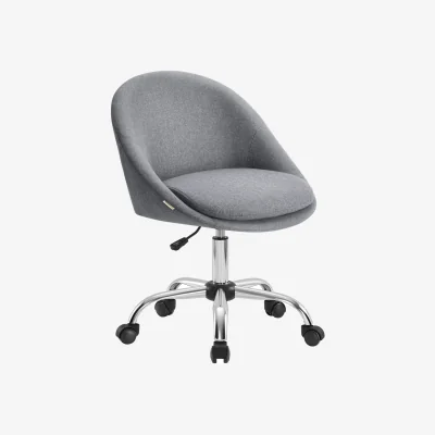 The Range Office Chair, Swivel, Teddy Fleece, Foam Padding - Dove Grey