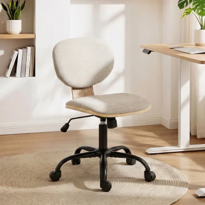 The Range HOMCOM Home Office Desk Chair  Adjustable Height - Light Grey