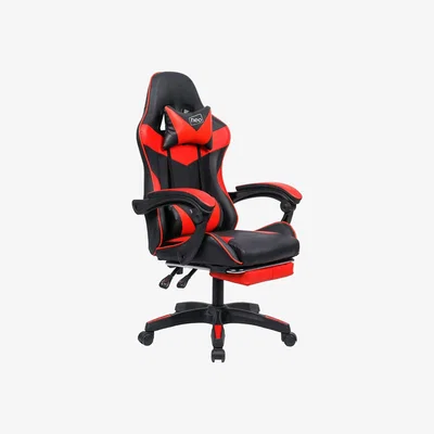 The Range Neo Racing Computer Gaming Office Chair With Footrest - Red