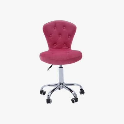 The Range Fayth Pink Velvet Buttoned Home Office Chair - Pink