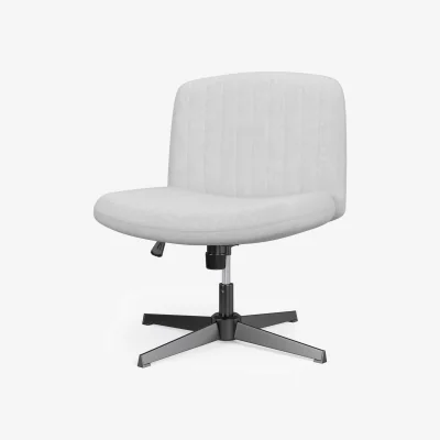 The Range Modern Adjustable No Wheels Armless Office Chair for Home Office - Grey