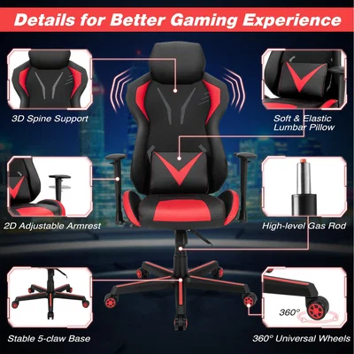 The Range Costway Ergonomic Gaming Chair - Black