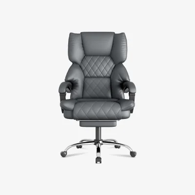 The Range Ergonomic Office Chair with Footrest and Lumbar Support - Grey