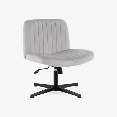 The Range Armless Cross Legged Desk Chair - Grey