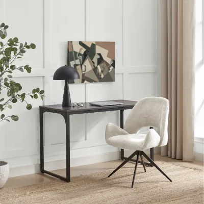 The Range Layla Fabric Swivel Office Chair - Cream
