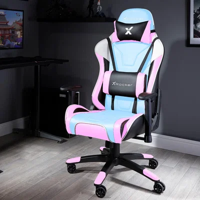 The Range X Rocker Agility Esport Gaming Chair - Bubblegum