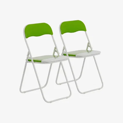 The Range Coloured Padded Folding Chairs - Pack of 2 - Green