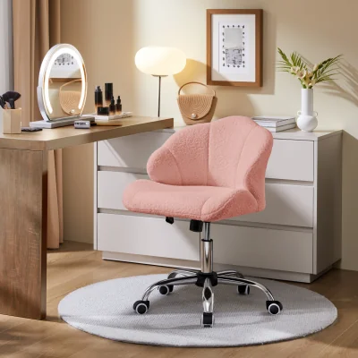 The Range Yaheetech Swivel Desk Chair Makeup Chair for Home Office - Light Pink - Light Pink