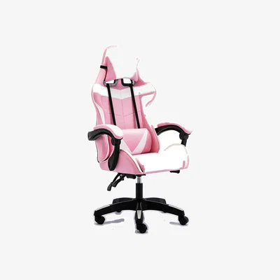The Range Adjustable Ergonomic Computer Office Desk Chair - Pink and White