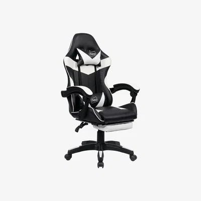 The Range Neo Racing Computer Gaming Office Chair With Footrest - White