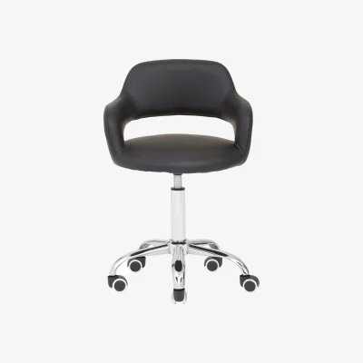 The Range Fionna Black Home Office Chair with Curved Back - Black