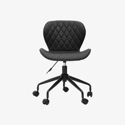 The Range Brent Black Armless Home Office Chair - Black