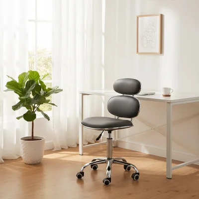 The Range Fran Grey PU Home Office Chair - Grey