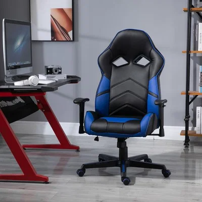 The Range High Back Executive Office Chair for Home Gaming  - Black and blue