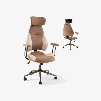 The Range High Back Computer Desk Chair with 2D Headrest - Brown