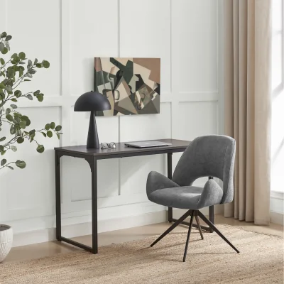 The Range Layla Fabric Swivel Office Chair - Grey