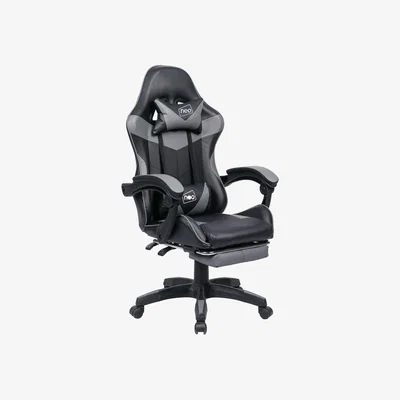 The Range Neo Racing Computer Gaming Office Chair With Footrest - Grey