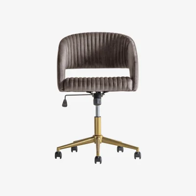 Westwing Velvet Desk Chair Murray, Adjustable Height