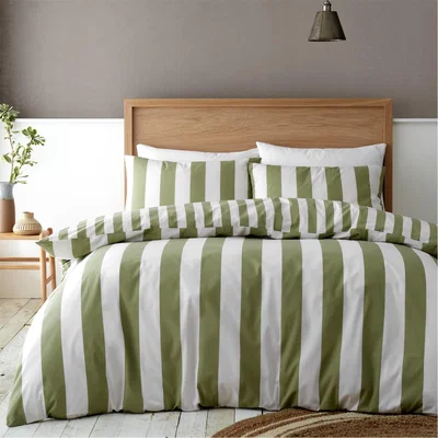 Amara Stripe Reversible Duvet Cover Set