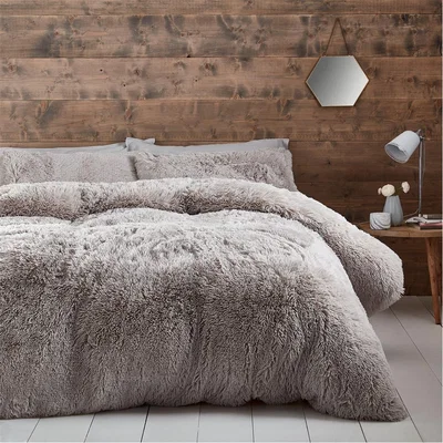 Amara Deep Pile Faux Fur Duvet Cover Set